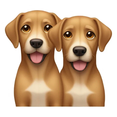 Two light brown dogs sticker