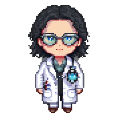 black scientist sticker