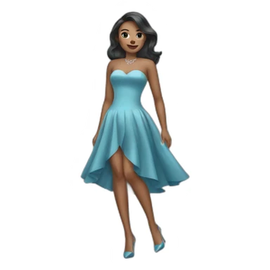 shark in dress and heels  sticker