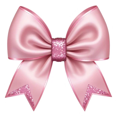 Light pink bow with sparkles  sticker