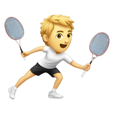 badminton kartun sticker