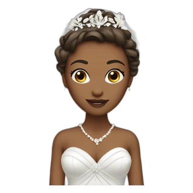 BRIDE IN A LONG DRESS WHITE sticker