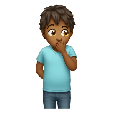 Crying while making kissy face sticker