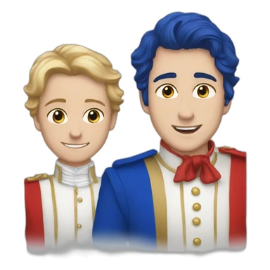 Henry and Alex  red white and royal blue sticker