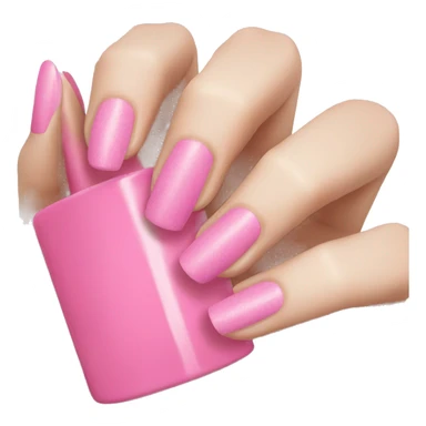 Pink nails sticker