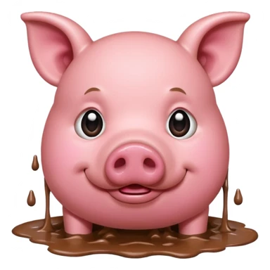 pig eating sticker