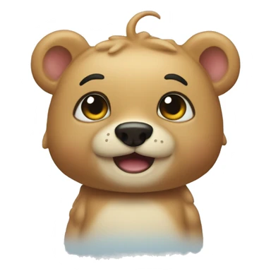 Osito cariñosito en sirena sticker