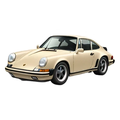 beige porsche 911 from the front sticker