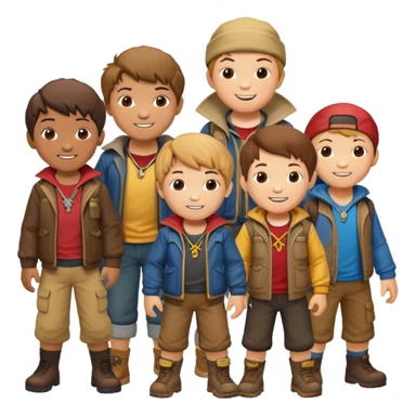 The Goonies group of kids, adventure movie characters sticker