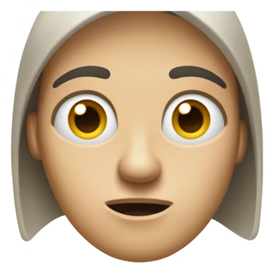 Looking to the top right very scared and nervous sticker