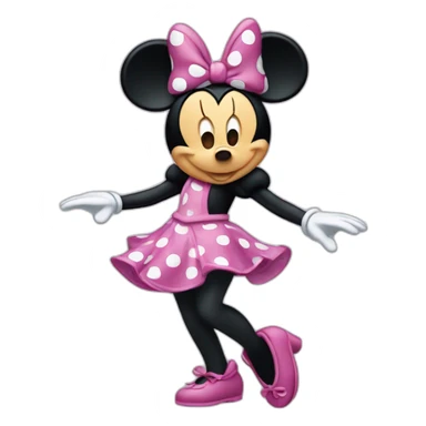 Minnie mouse dancing sticker