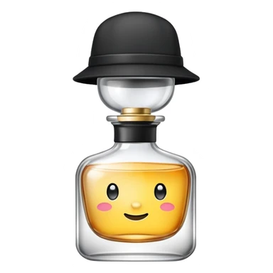 cute perfume emoji with black cap sticker