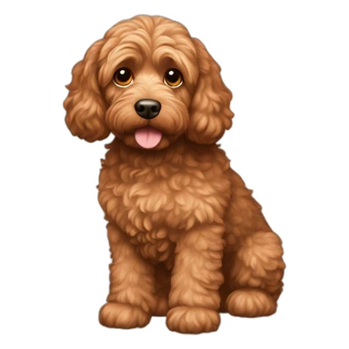 Reddish light brown cockapoo full body sticker