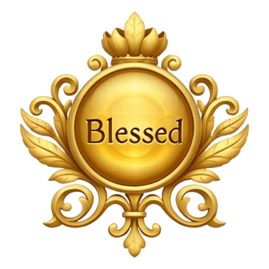The word “blessed” sticker