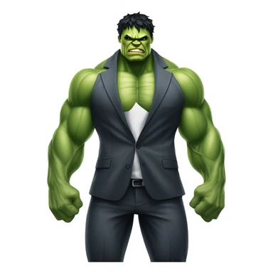 Hulk ripping business suit sticker
