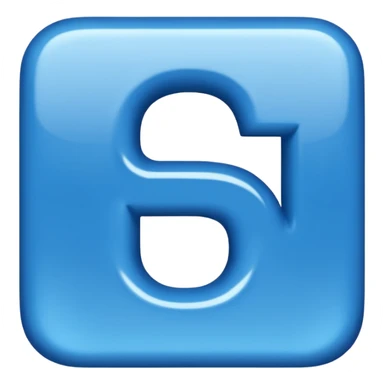 capital letter "G" printed in blue color square shape in center sticker