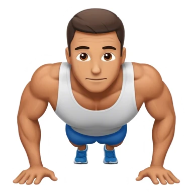 a man doing pushup sticker