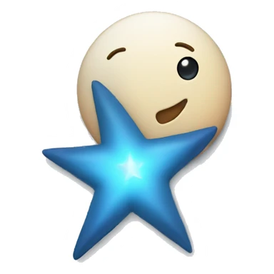 moon with shooting star sticker