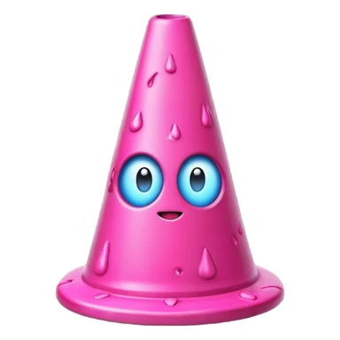 pink lava traffic cone sticker