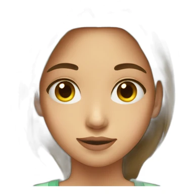 girl with patch on the chin sticker