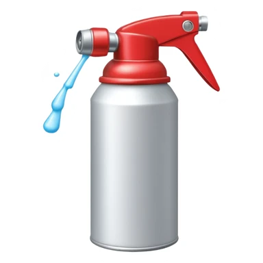 foam spray can object icon, aerosol can with foam coming out, shiny metal + plastic cap, 3D cartoon, mobile game icon style, centered, clean background, no text, no watermark
 sticker