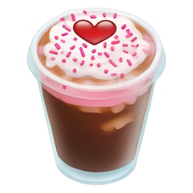 Valentine's themed iced americano sticker