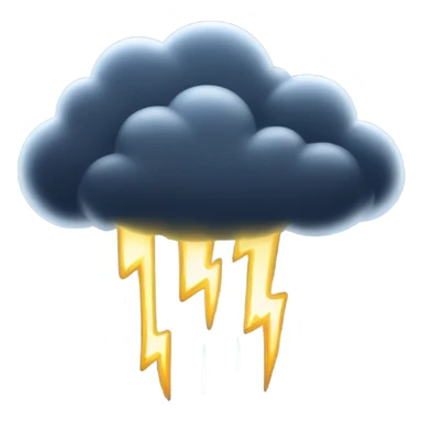 Cloud with rain and lightning  sticker