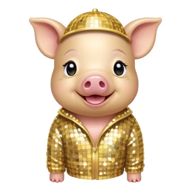 Disco micro pig  sticker