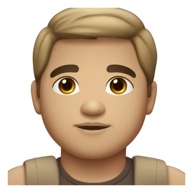 Chubby Hispanic boy with light skin dark brown straight hair and brown eyes very tall sticker