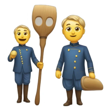 Une tètes avec 2 moignons lui servant de pied et deux autres lui servant de bras sticker