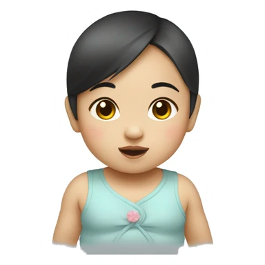 An  Asian  baby  girl. sticker