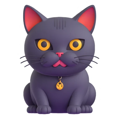 evil British cat sticker