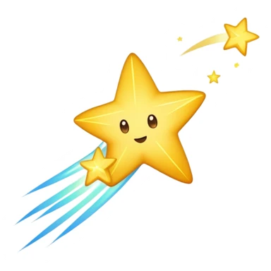 shooting star emoji that looks cool sticker
