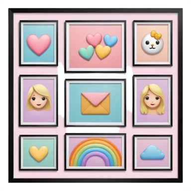 girly framed gallery of photos sticker