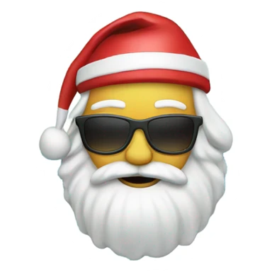 Santa on a beach  sticker