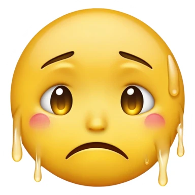 crying yellow emoji with tears sticker