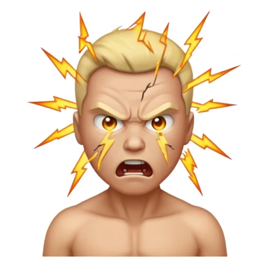 angry electrocuted sticker