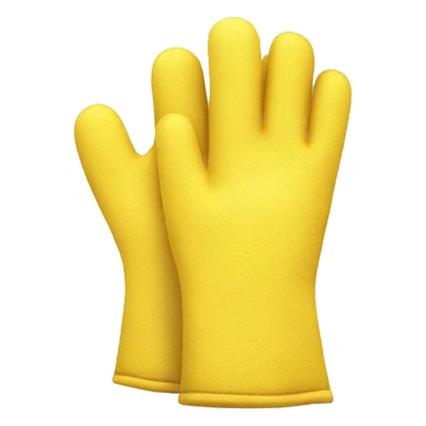 Two yellow kitchen gloves  sticker
