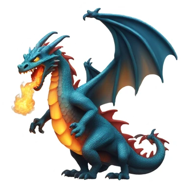 Dragon breathing fire  sticker