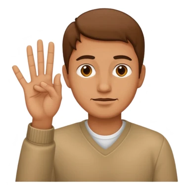 a man making the gesture of not seeing sticker