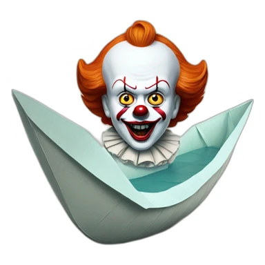 pennywise with paper boat sticker