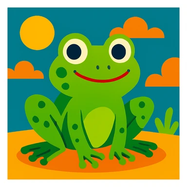 Frog sticker