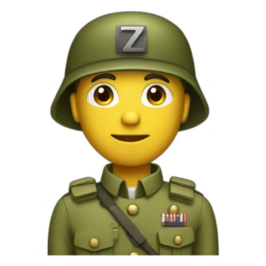soldier with letter z sticker