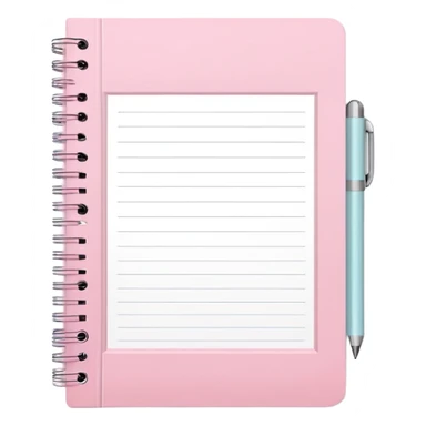 cute pastel pink to-do notebook sticker