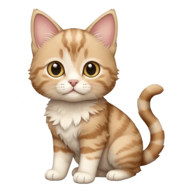 full body of baby American Bobtail cat  sticker