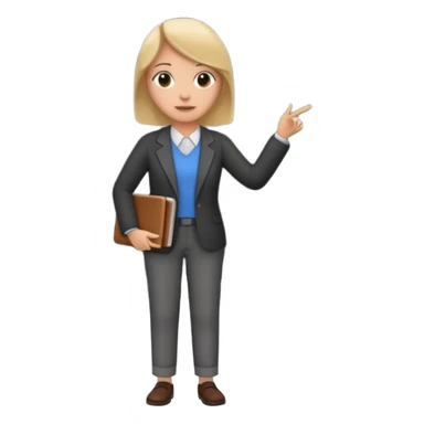 teacher teaching with a blackboard in the background, full body sticker