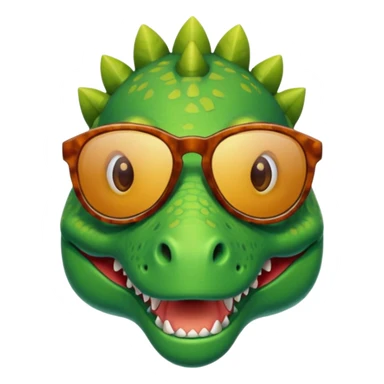 Crea un dinosaurio con gafas de sol sticker