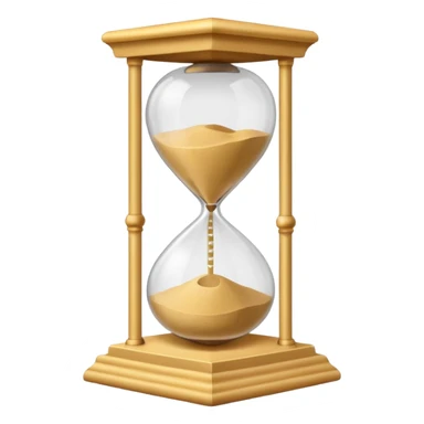 simple minimalist sand-clock only the glass and the sand sticker