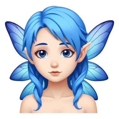 A fairy with blue hair  sticker
