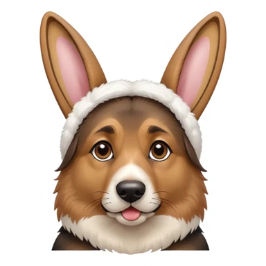 German Sheppard with Bunnie Ears sticker